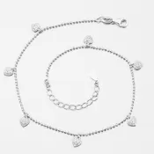 Dámsky strieborný 925 náramok na nohu AGNST-1431