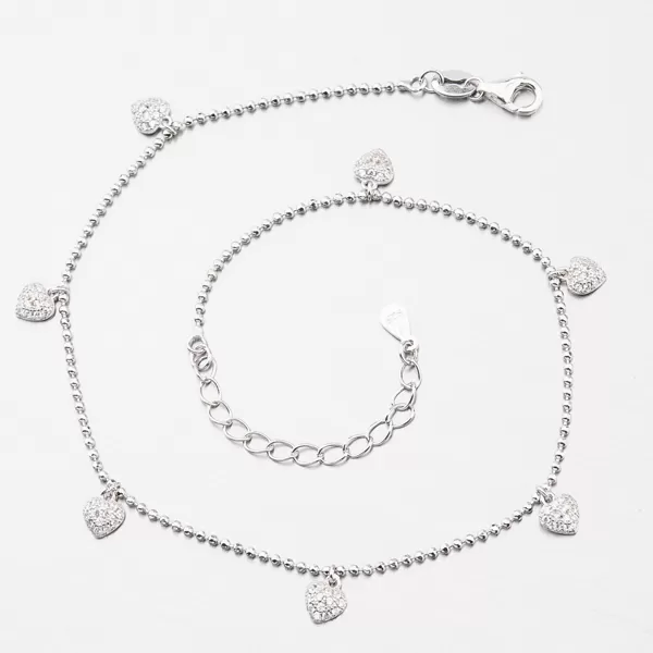 Dámsky strieborný 925 náramok na nohu AGNST-1431