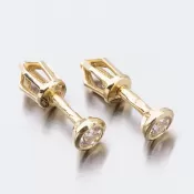 Dámske náušnice žlté zlato 585 zirkón 52DZ-8007Z-ZIR