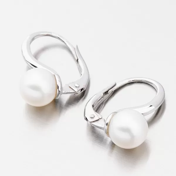 Dámske náušnice biele zlato 585 perál 668P-120001