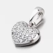 Zlaté srdce so zirkónmi 53DZ-2383B-ZIR