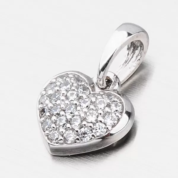 Zlaté srdce so zirkónmi 53DZ-2383B-ZIR