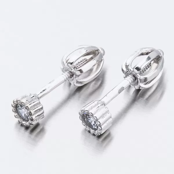 Dámske náušnice biele zlato 585 zirkón 52DZ-60236B-ZIR