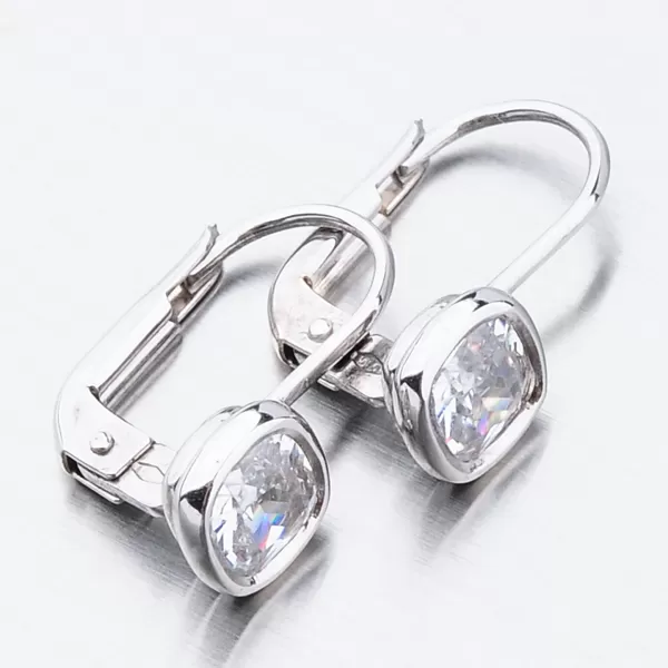 Dámske náušnice biele zlato 585 zirkón 52GZ-8029B-KL