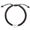 Kabbalah náramok proti uhranutiu strieborné nekonečno 13002.3 čierny
