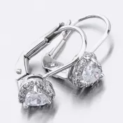 Dámske náušnice biele zlato 585 zirkón 52GZ-8015BBB-KL