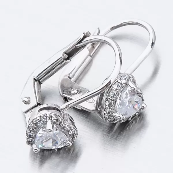 Dámske náušnice biele zlato 585 zirkón 52GZ-8015BBB-KL