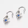 Detské náušnice s modrým kameňom 52DN-1736BTM