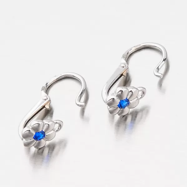 Detské náušnice s modrým kameňom 52DN-1736BTM