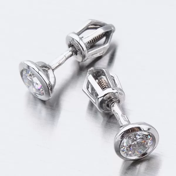 Dámske náušnice biele zlato 585 zirkón 52DZ-8003B-ZIR