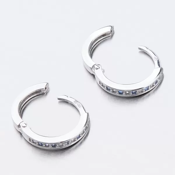 Detské náušnice biele zlato 585 zirkónové krúžky 52GZ-3344BMB