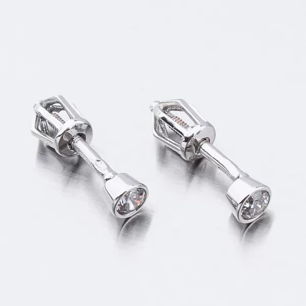 Dámske náušnice biele zlato 585 zirkón 52DZ-8017B-ZIR
