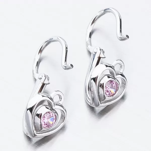 Detské náušnice biele zlato 585 zirkón 52DN-2752BR