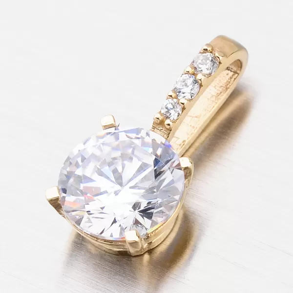 Zlatý prívesok so zirkónmi 662P-130199