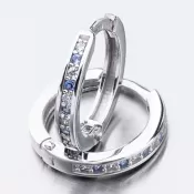 Detské náušnice biele zlato 585 zirkónové krúžky 52GZ-3344BMB