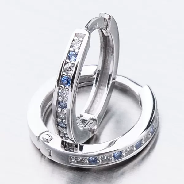 Detské náušnice biele zlato 585 zirkónové krúžky 52GZ-3344BMB