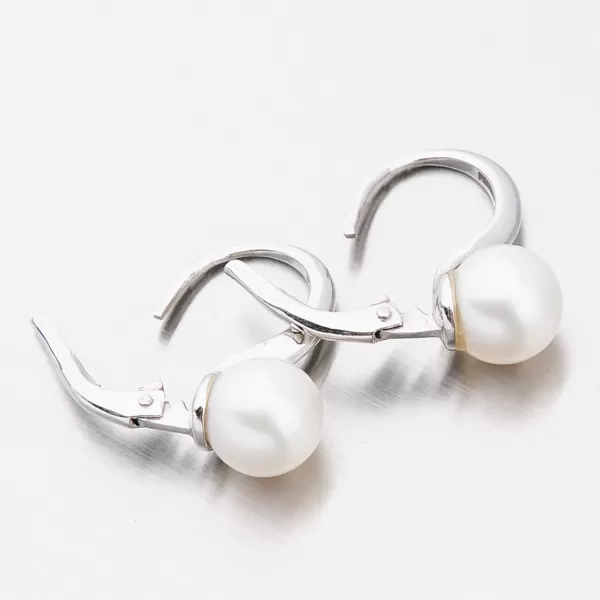 Dámske náušnice biele zlato 585 perál 668P-120001