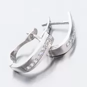 Dámske náušnice biele zlato 585 zirkón 52DZ-8018B-ZIR