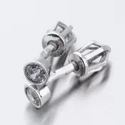 Dámske náušnice biele zlato 585 zirkón 52DZ-8017B-ZIR