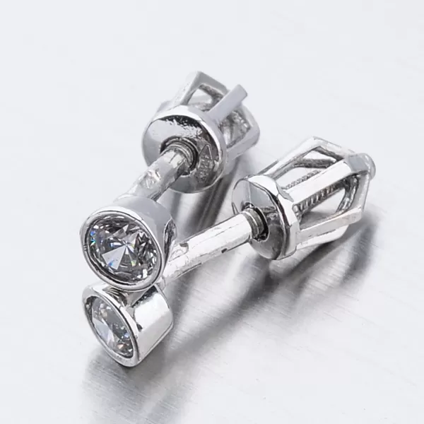 Dámske náušnice biele zlato 585 zirkón 52DZ-8017B-ZIR