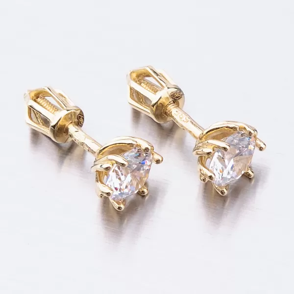 Dámske náušnice žlté zlato 585 zirkón dámske 52GZ-8001Z-SR