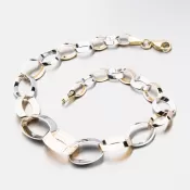 Zlatý žltobiely náramok 14-015