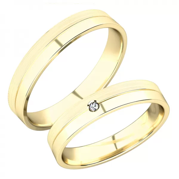 Snubné prstene zo žltého zlata SP-288