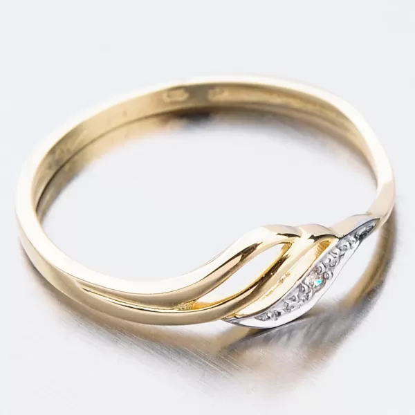 Zlatý prsteň so zirkónmi 51GZ-8023Z