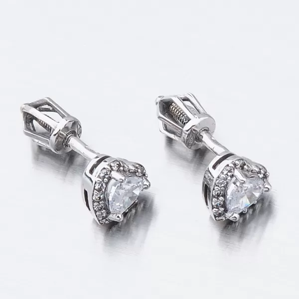Dámske náušnice biele zlato 585 zirkón 52GZ-8015BBB-SR