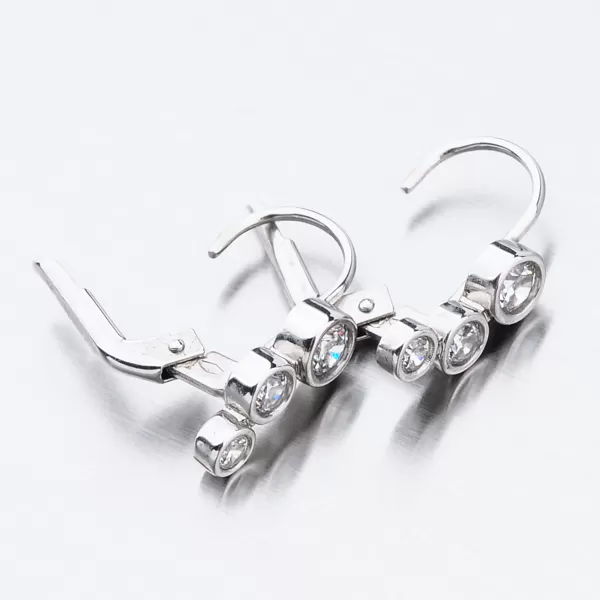 Dámske náušnice zirkón v briliantovom bruse 52GZ-8030B-KL