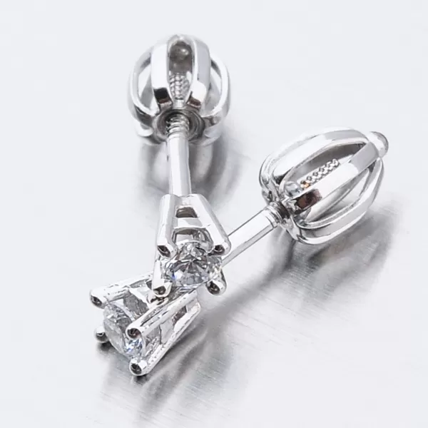 Dámske náušnice biele zlato 585 zirkón 52DZ-61062B-ZIR