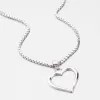Strieborný prívesok srdca HST-13277
