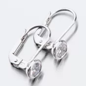 Dámske náušnice biele zlato 585 zirkón 52DZ-8003B-KL-ZIR
