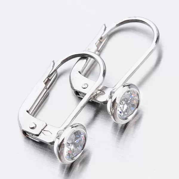 Dámske náušnice biele zlato 585 zirkón 52DZ-8003B-KL-ZIR