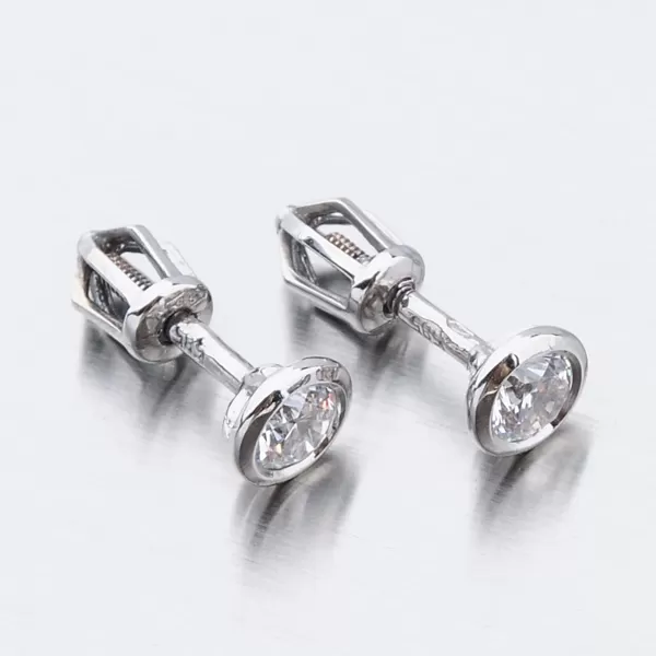 Dámske náušnice biele zlato 585 zirkón 52DZ-8003B-ZIR