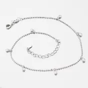 Strieborný náramok na nohu AGNST-1434