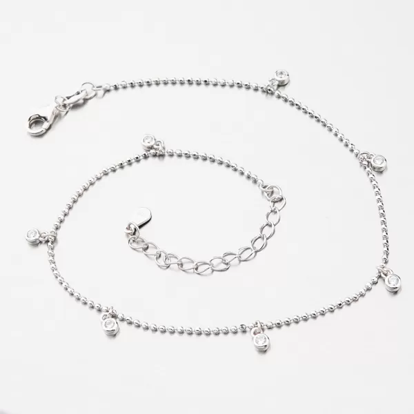 Strieborný náramok na nohu AGNST-1434