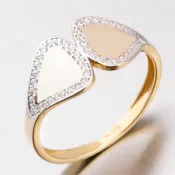 Zlatý prsteň so zirkónmi 111P-118189