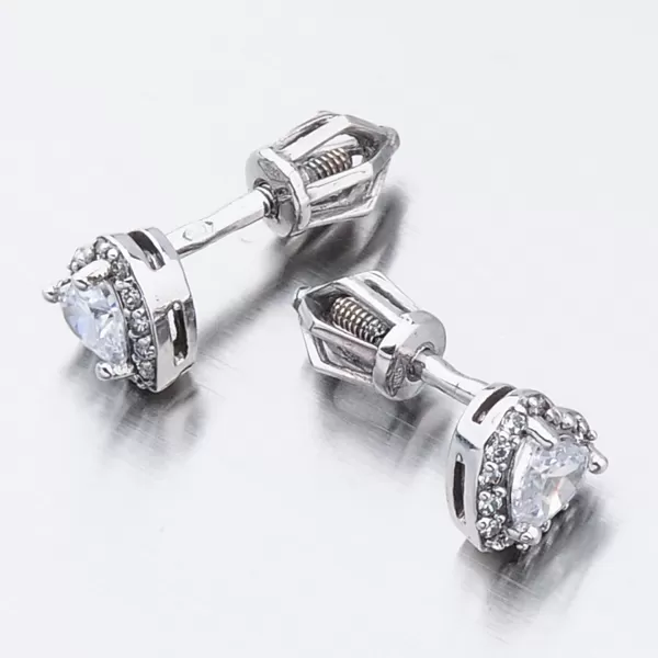 Dámske náušnice biele zlato 585 zirkón 52GZ-8015BBB-SR