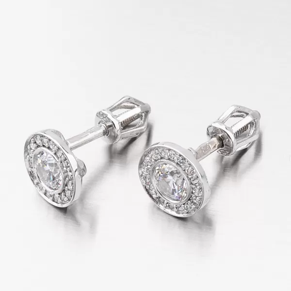 Dámske náušnice biele zlato 585 zirkón 52GZ-8028B-SR