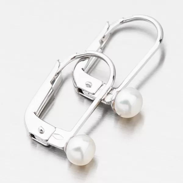 Dámske náušnice biele zlato 585 perál v bielej farbe s perlou 52GZ-8019B-KL