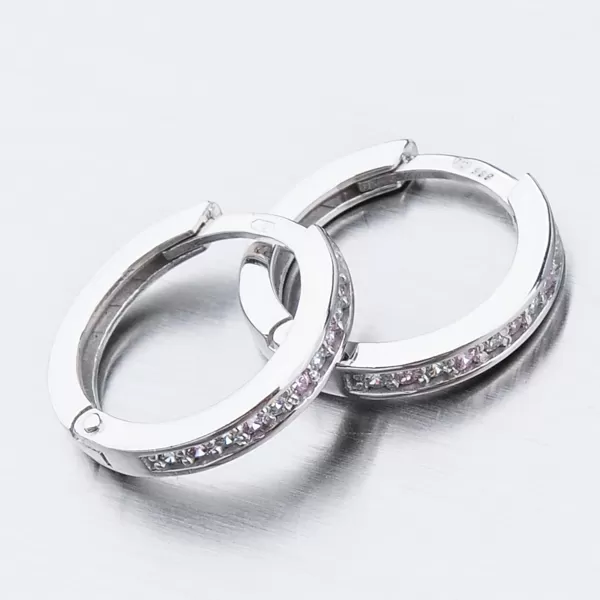 Detské náušnice biele zlato 585 zirkónové krúžky 52GZ-3344BRB