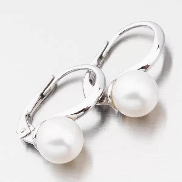 Dámske náušnice biele zlato 585 perál 668P-120001