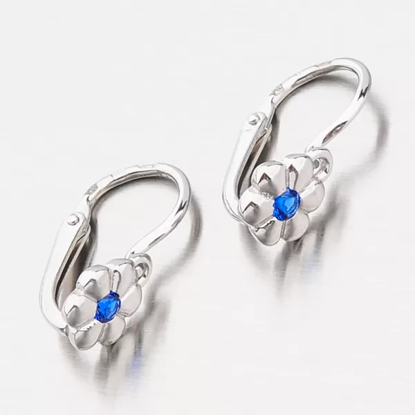 Detské náušnice s modrým kameňom 52DN-1736BTM