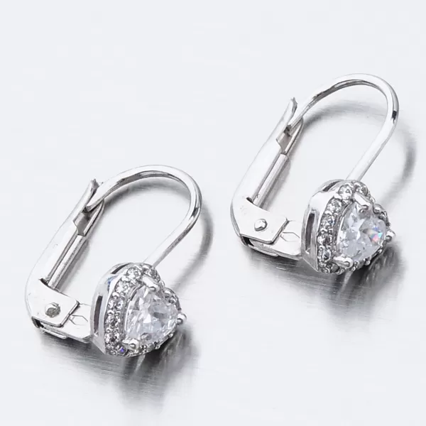 Dámske náušnice biele zlato 585 zirkón 52GZ-8015BBB-KL