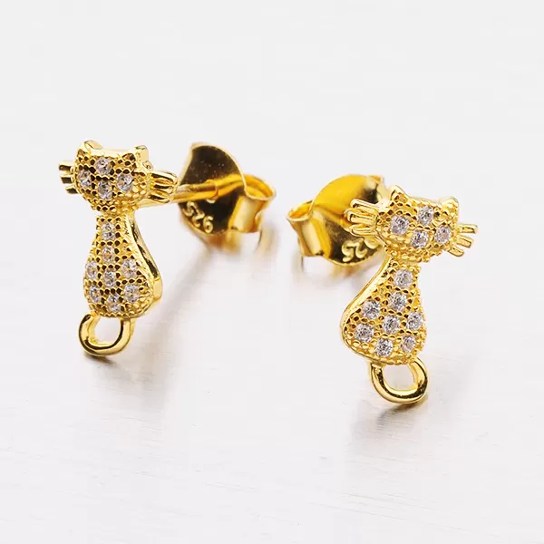 Kôstky v tvare mačky E2000818-1905-GD-SLX