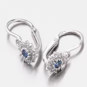 Detské náušnice biele zlato 585 zirkón 52DN-2749BMB