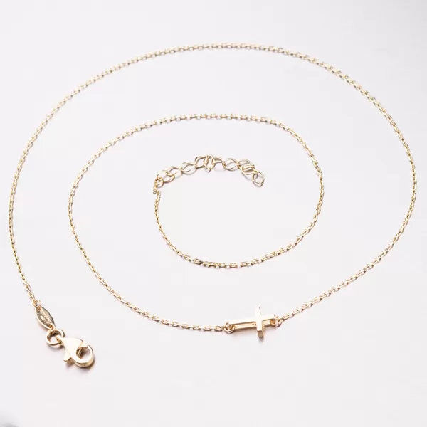 Zlatý náhrdelník s krížikom 144P-150756