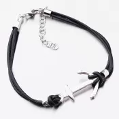 Náramok s kotvou v čiernej farbe B1400979-0940-SLX