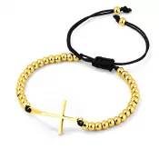 Oceľový náramok s krížom MNCBR14-612-B